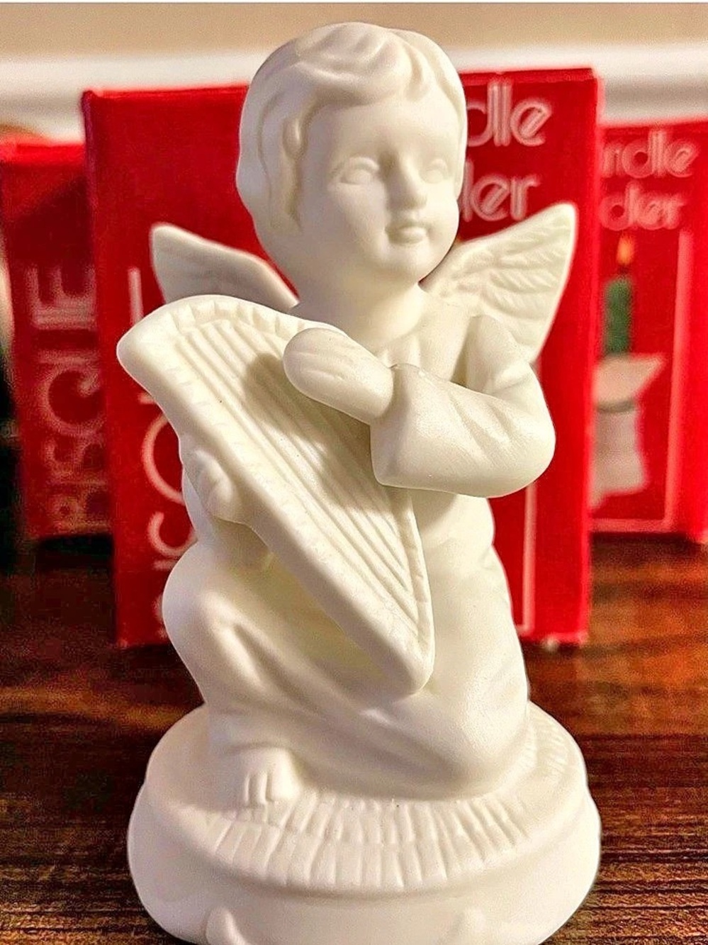 Lot of 3 Bisque Angel Cherub Taper Candle Holder